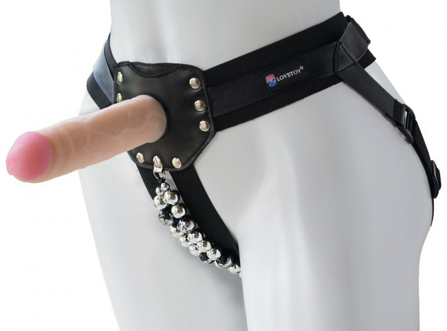 Черный пояс-трусики с насадкой "Гламур Dana" - 15,5 см. Черный пояс-трусики с насадкой "Гламур Dana" - 15,5 см.