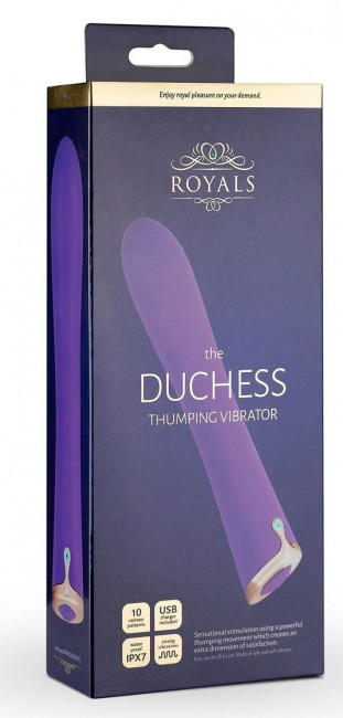Фиолетовый вибратор The Duchess Thumping Vibrator - 20 см. Фиолетовый вибратор The Duchess Thumping Vibrator - 20 см.
