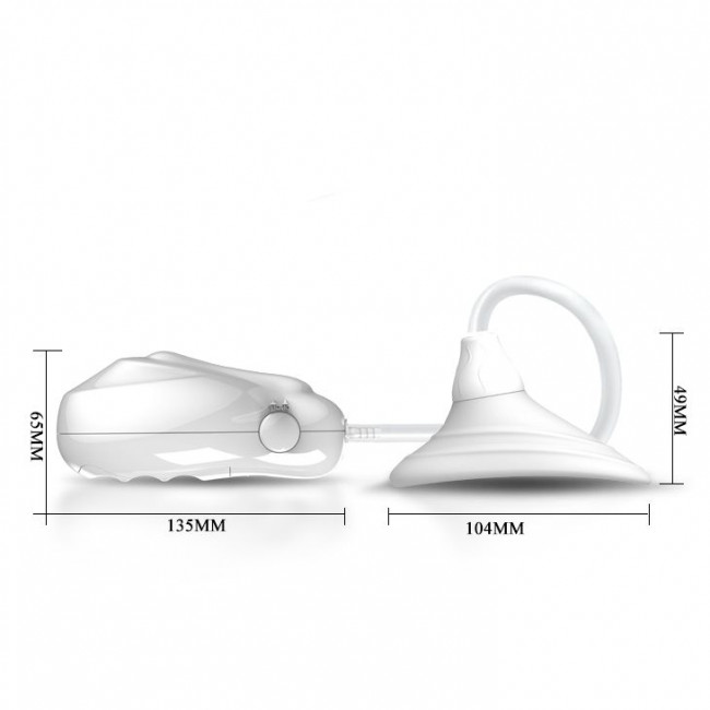 Белая помпа для клитора с вибрацией Passionate Lover Белая помпа для клитора с вибрацией Passionate Lover