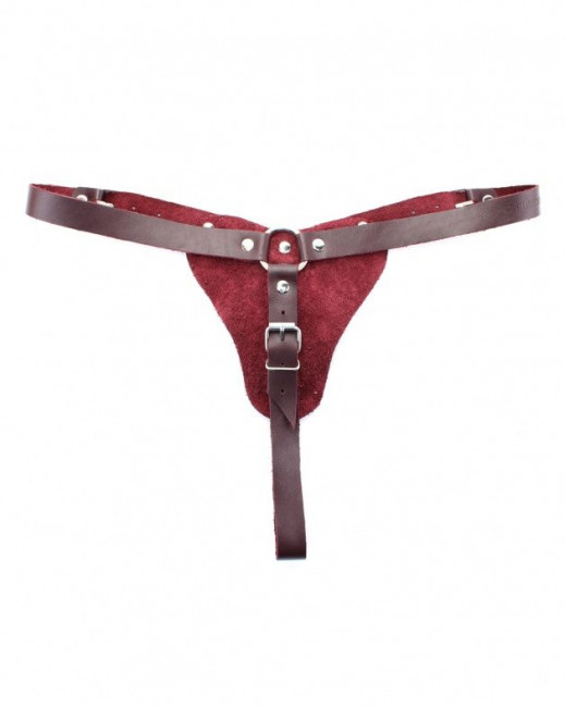 Бордовые трусики с кольцом для страпона Ladys Arsenal Бордовые трусики с кольцом для страпона Ladys Arsenal