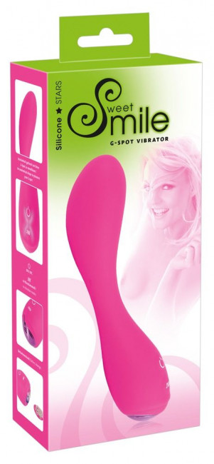 Розовый силиконовый вибратор G-Punkt-Vibrator - 16,7 см.