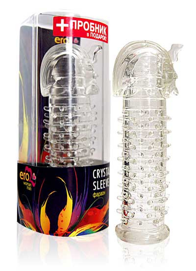 Закрытая прозрачная насадка на пенис Crystal Sleeve Faraon - 13,5 см. Закрытая прозрачная насадка на пенис Crystal Sleeve Faraon - 13,5 см.