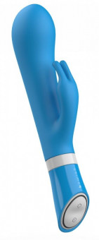Голубой вибратор-кролик Bwild Deluxe Bunny - 19,3 см.