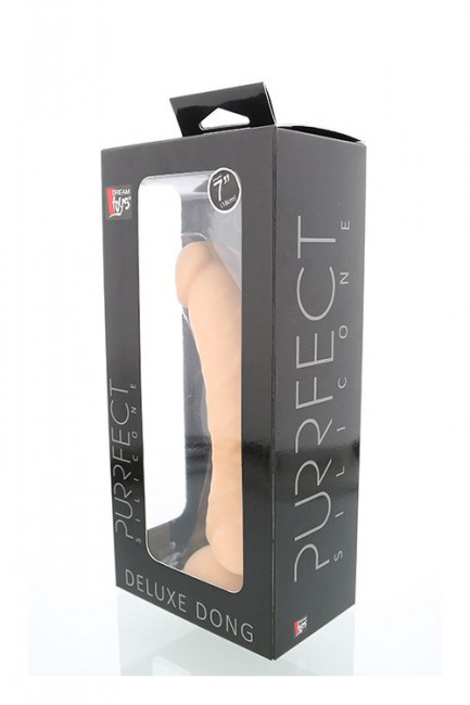 Телесный фаллоимитатор на присоске PURRFECT SILICONE DELUXE DONG 7INCH - 18 см. Телесный фаллоимитатор на присоске PURRFECT SILICONE DELUXE DONG 7INCH - 18 см.