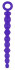 Синяя силиконовая анальная цепочка SILICONE BEADS INDIGO - 24,6 см.