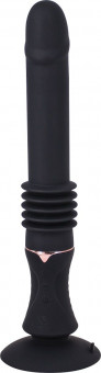 Черная секс-машина ThrillExtanda с функцией поступательных движений - 28,5 см.
