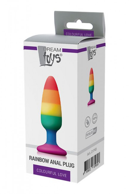Разноцветная анальная втулка RAINBOW ANAL PLUG MEDIUM - 14 см. Разноцветная анальная втулка RAINBOW ANAL PLUG MEDIUM - 14 см.