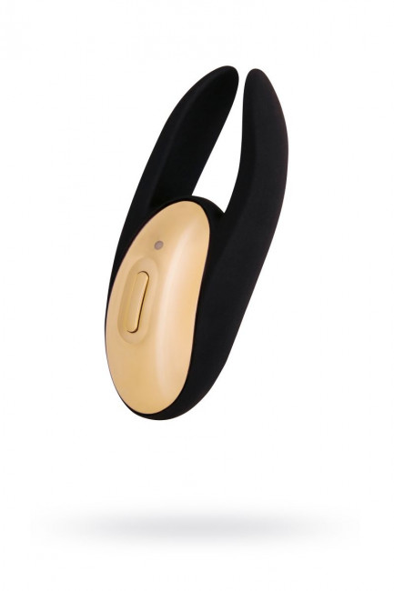 Чёрно-золотой клиторальный вибромассажер WANAME Wave Чёрно-золотой клиторальный вибромассажер WANAME Wave