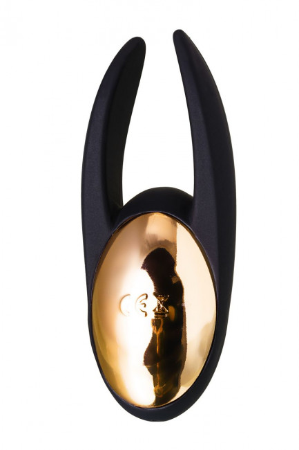 Чёрно-золотой клиторальный вибромассажер WANAME Wave Чёрно-золотой клиторальный вибромассажер WANAME Wave