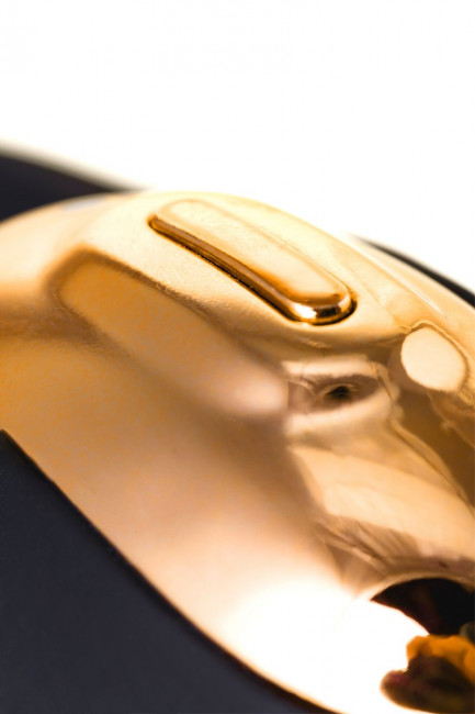 Чёрно-золотой клиторальный вибромассажер WANAME Wave Чёрно-золотой клиторальный вибромассажер WANAME Wave