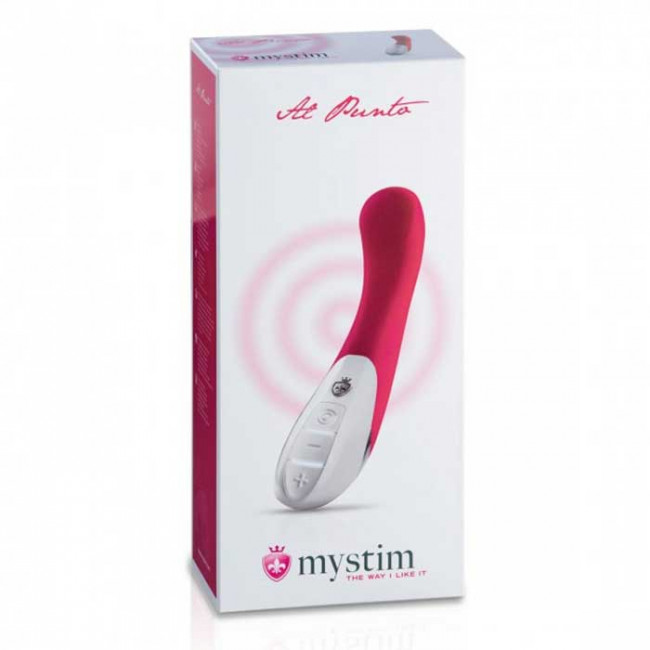 Ярко-розовый вибратор Mystim Al Punto - 25 см.