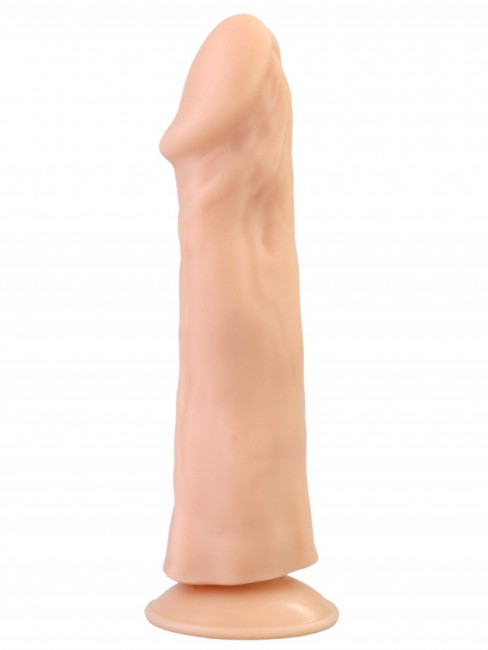 Реалистичный вибратор с присоской и выносным пультом №27 - 19,5 см. Реалистичный вибратор с присоской и выносным пультом №27 - 19,5 см.