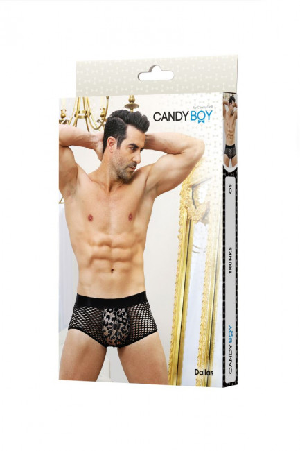 Сетчатые боксеры Dallas с леопардовой вставкой Сетчатые боксеры Dallas с леопардовой вставкой