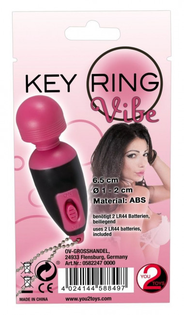 Мини-вибратор Key Ring Vibe в виде брелка - 6,5 см. Мини-вибратор Key Ring Vibe в виде брелка - 6,5 см.