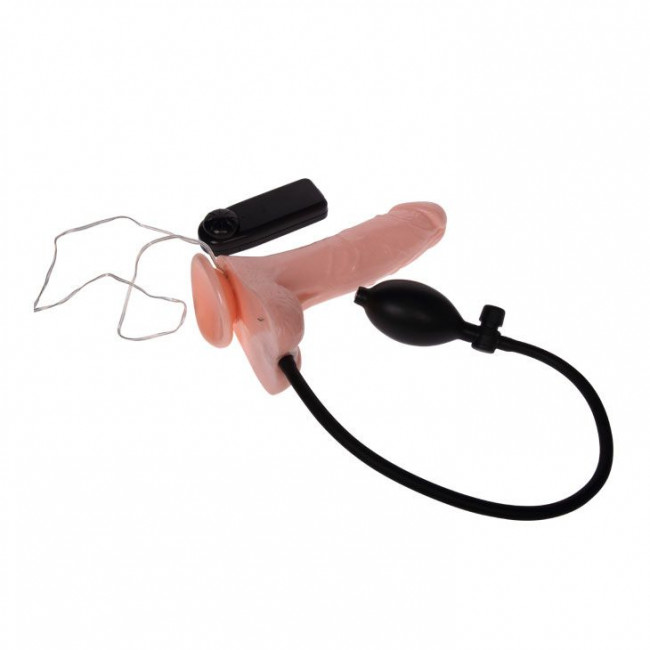 Реалистичный вибратор с функцией расширения - 19,3 см. Реалистичный вибратор с функцией расширения - 19,3 см.