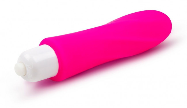Розовая удлиненная вибропуля из силикона - 9,5 см. Розовая удлиненная вибропуля из силикона - 9,5 см.