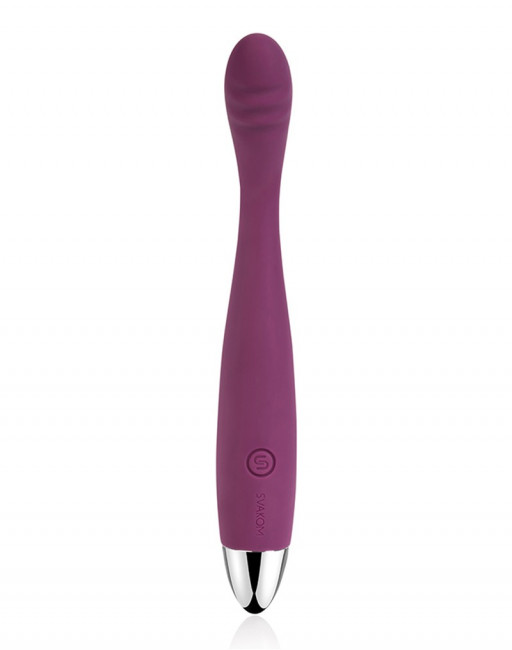 Фиолетовый вибратор Cici Violet с гнущейся головкой - 18,2 см. Фиолетовый вибратор Cici Violet с гнущейся головкой - 18,2 см.