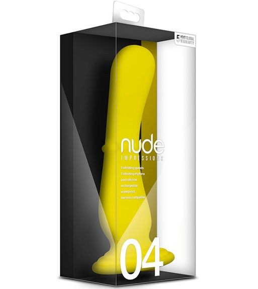 Желтый вибратор на присоске Nude Impressions 04 - 18 см. Желтый вибратор на присоске Nude Impressions 04 - 18 см.
