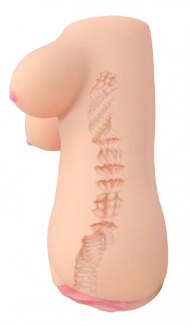 Телесный вибромастурбатор-вагина Clara OnaHole с имитацией груди Телесный вибромастурбатор-вагина Clara OnaHole с имитацией груди