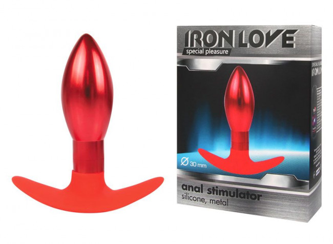 Каплевидная анальная втулка красного цвета - 9,6 см. Каплевидная анальная втулка красного цвета - 9,6 см.