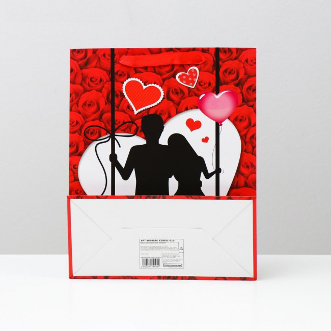 Подарочный пакет "Романтичная пара" - 32 х 26 см. Подарочный пакет "Романтичная пара" - 32 х 26 см.