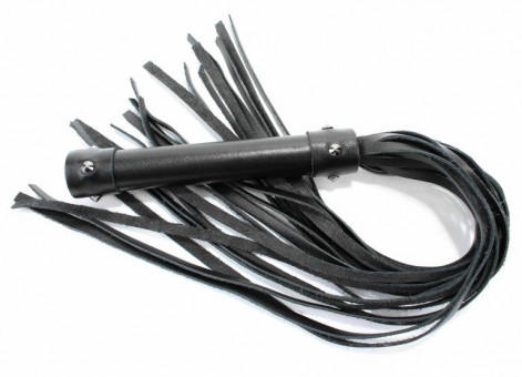 Черная длинная плеть с шипами - 55 см.