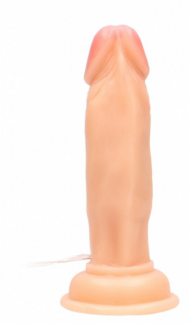 Телесный вибратор-реалистик Vibrating Realistic Cock 6" - 15 см.