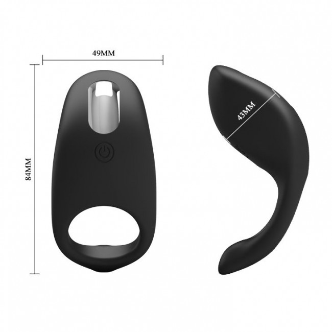 Черное перезаряжаемое эрекционное кольцо Gemma Черное перезаряжаемое эрекционное кольцо Gemma