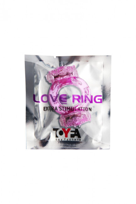 Розовое виброкольцо с двумя батарейками Розовое виброкольцо с двумя батарейками