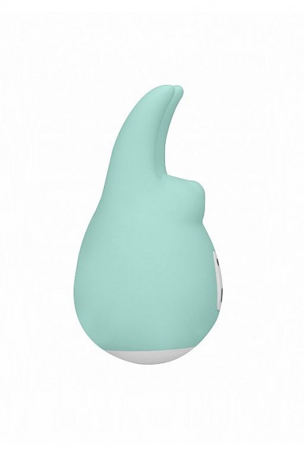 Зеленый клиторальный стимулятор Love Bunny с ушками - 9,5 см. Зеленый клиторальный стимулятор Love Bunny с ушками - 9,5 см.