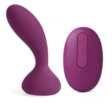 Фиолетовый массажёр простаты Julie Violet с вибрацией и пультом ДУ