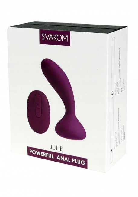 Фиолетовый массажёр простаты Julie Violet с вибрацией и пультом ДУ Фиолетовый массажёр простаты Julie Violet с вибрацией и пультом ДУ