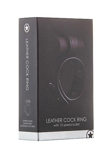 Утяжка на пенис с виброэлементом Leather Cock Ring Утяжка на пенис с виброэлементом Leather Cock Ring