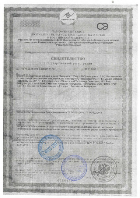 БАД для мужчин "Вигор Али+" - 3 капсулы (0,3 гр.) БАД для мужчин "Вигор Али+" - 3 капсулы (0,3 гр.)