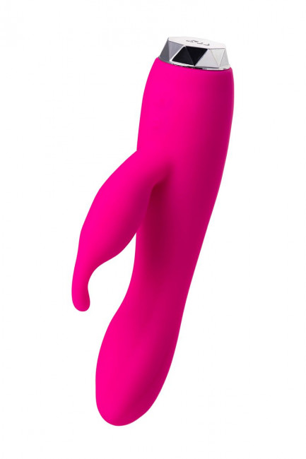 Розовый вибратор с клиторальным стимулятором L EROINA - 17 см. Розовый вибратор с клиторальным стимулятором L EROINA - 17 см.