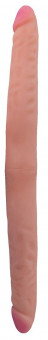 Двусторонний лесбийский фаллоимитатор из неоскин - 43 см.