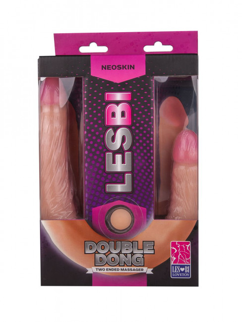 Двусторонний лесбийский фаллоимитатор из неоскин - 43 см. Двусторонний лесбийский фаллоимитатор из неоскин - 43 см.