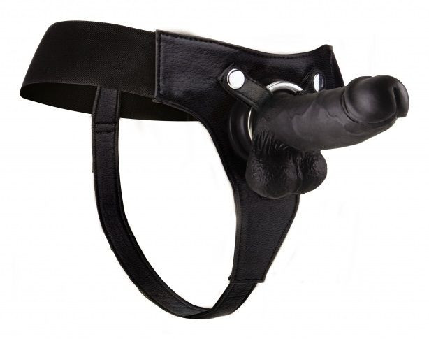 Чёрный страпон Realistic 8 Inch Strap-On - 20 см. Чёрный страпон Realistic 8 Inch Strap-On - 20 см.