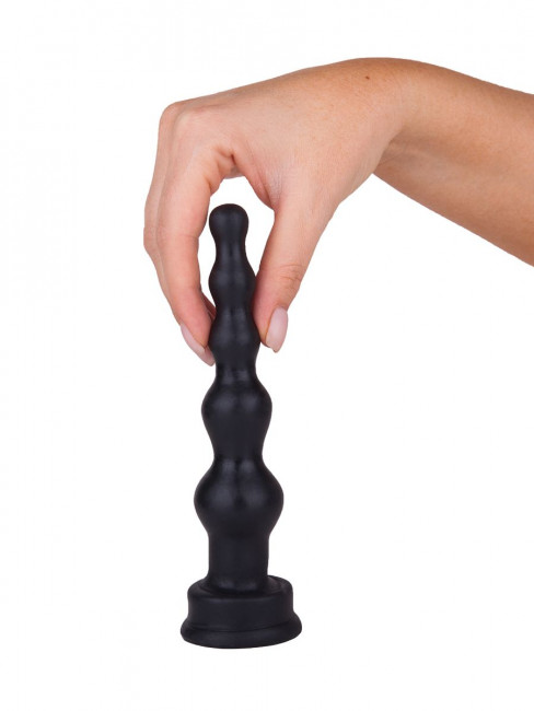 Чёрный анальный стимулятор-ёлочка - 14,5 см. Чёрный анальный стимулятор-ёлочка - 14,5 см.