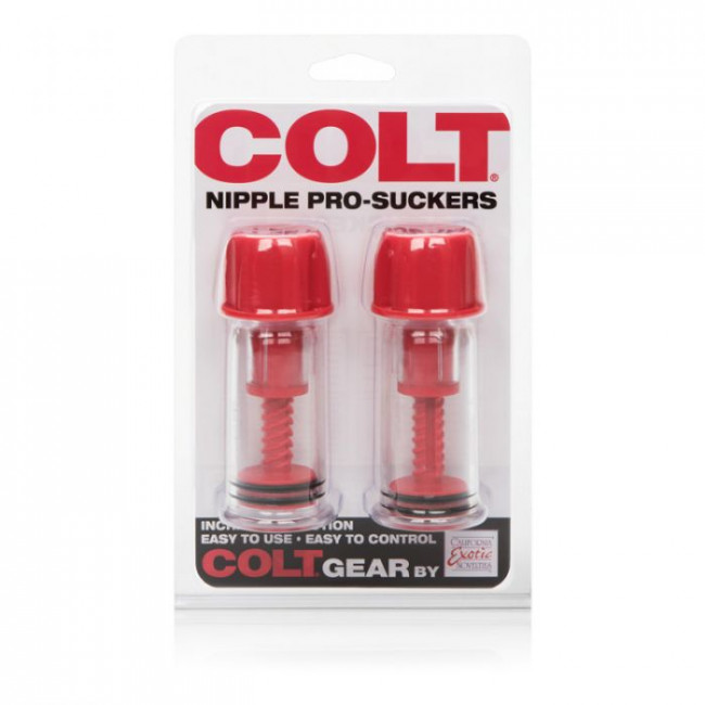 Красные винтовые помпы для сосков COLT Nipple Pro-Suckers