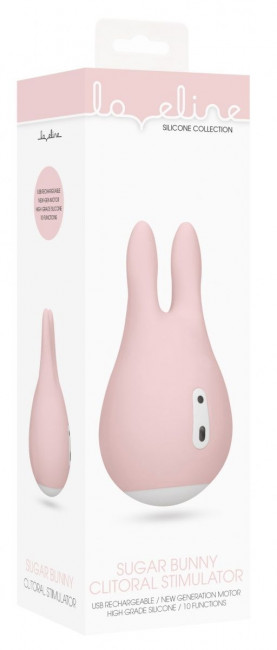 Розовый клиторальный стимулятор Sugar Bunny - 9,5 см. Розовый клиторальный стимулятор Sugar Bunny - 9,5 см.