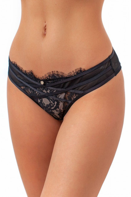 Пикантные трусики-бразилиана Success с кружевной отделкой
