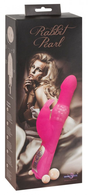 Розовый вибромассажёр с клиторальным отростком Rabbit Pearl - 26,5 см. Розовый вибромассажёр с клиторальным отростком Rabbit Pearl - 26,5 см.