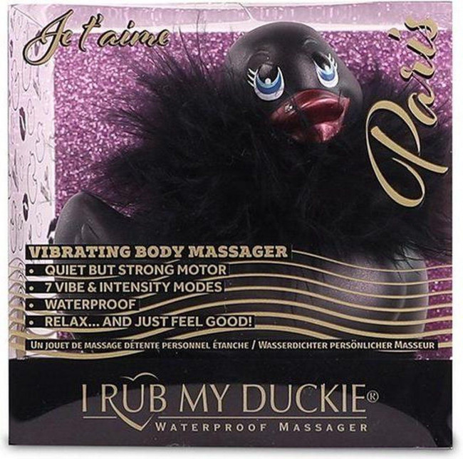 Черный вибратор-уточка I Rub My Duckie 2.0 Paris Черный вибратор-уточка I Rub My Duckie 2.0 Paris