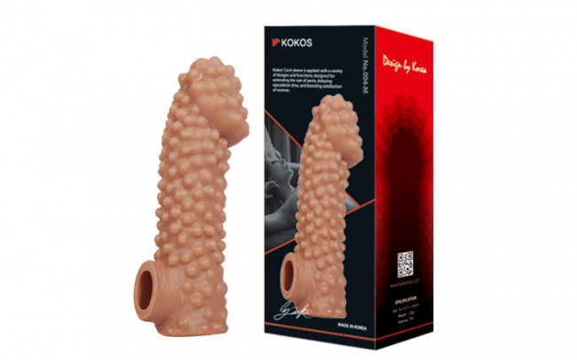 Насадка на фаллос с бугорками - 17,6 см. Насадка на фаллос с бугорками - 17,6 см.