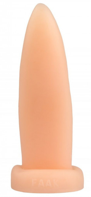 Телесная изогнутая анальная втулка-язык - 21 см. Телесная изогнутая анальная втулка-язык - 21 см.