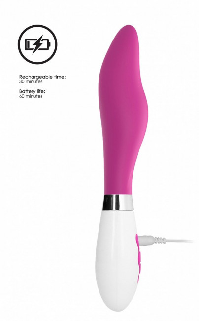 Розовый вибратор Athamas конической формы - 22,7 см. Розовый вибратор Athamas конической формы - 22,7 см.