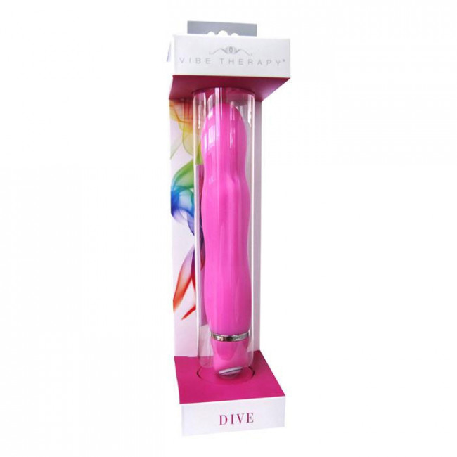 Розовый вибратор DIVE из серии VIBE THERAPY - 13 см.