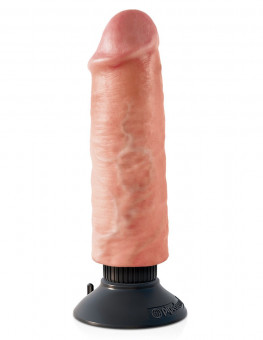 Вибромассажер-реалистик 6" Vibrating Cock - 17,8 см.