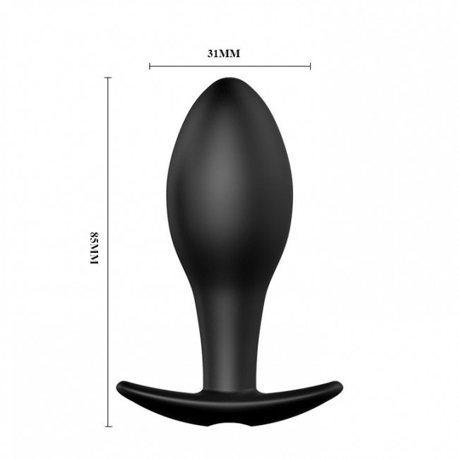 Чёрная анальная пробка с пультом управления - 8,5 см. Чёрная анальная пробка с пультом управления - 8,5 см.